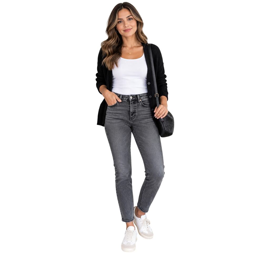 Levi’s Women’s Gray Black Wash Skinny Jeans 24x26.5 Stretch Denim